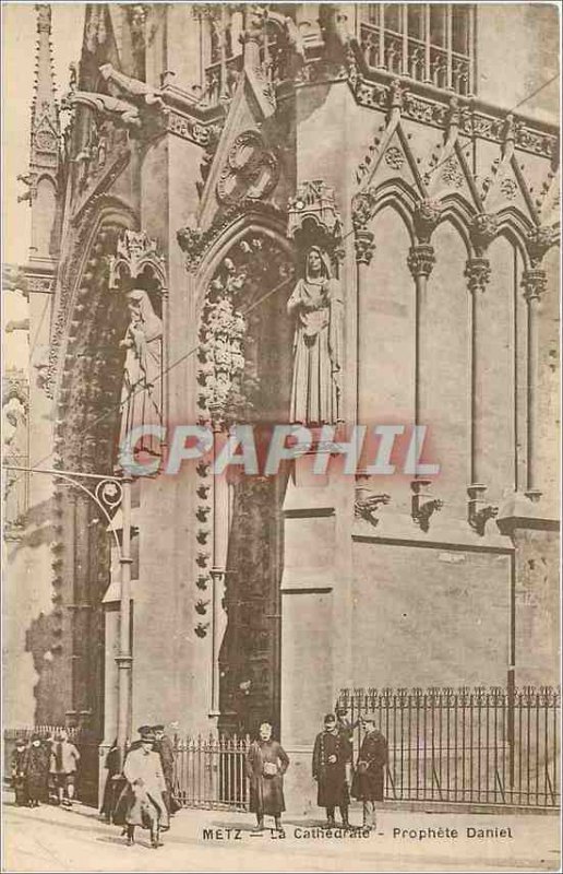 Old Postcard Metz Cathedral Prophet Daniel