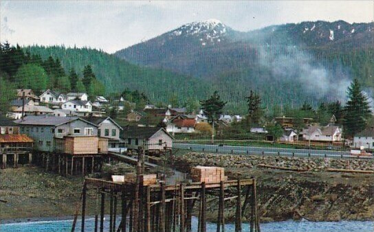 On The Inside  Passage With The Ferry Dock Seen In The Foreground Wrangell Al...