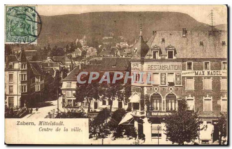 Germany Old Postcard Zabern Mittelstadt City Center