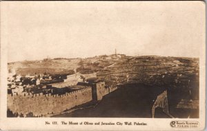 Mint Vintage Judaica RPPC Picture Postcard Jerusalem City Wall Palestine