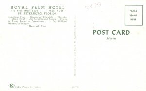 Vintage Postcard Prospect View Of Royal Palm Hotel Building St. Petersburg Fla.