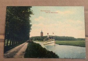 VINTAGE UNUSED POSTCARD SAILING MONNIKENDAM, HOLLAND, NETHERLANDS