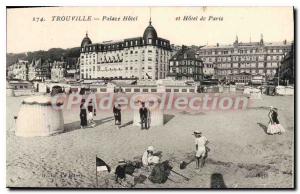Old Postcard Trouville Palace Hotel and Hotel de Paris