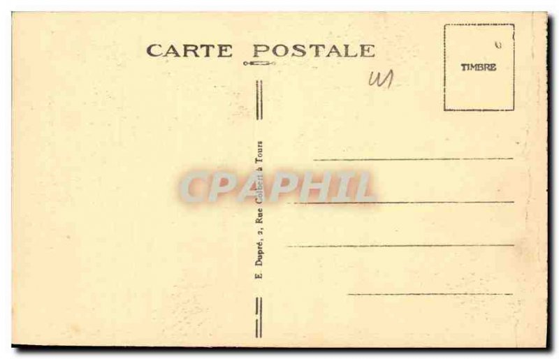 Postcard Old Chateau Blois interior Facade Francois I The Grand Staircase