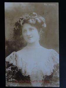 Portrait of Actress: Nina Sevening, Wishing You Happy Birthday c1909 RP Postcard