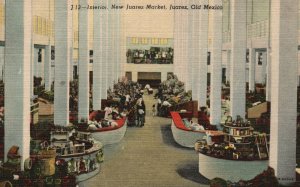 View of Interior New Juarez Market Juarez Old Mexico Vintage Postcard 1930's