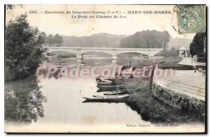Old Postcard surroundings Lizy sur Ourcq S and M on Mary Bridge Marne Railway