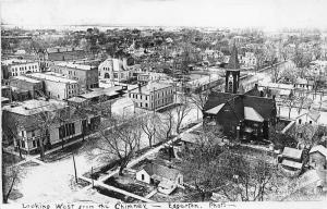 Fremont Nebraska~Bird's Eye View West from Chimney~Edgerton Photo RPPC