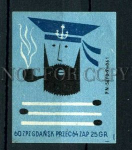 500797 POLAND seaman Vintage match label