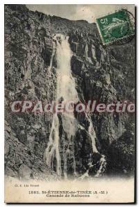 Postcard Old St Etienne de Tinee Cascade Rabuons