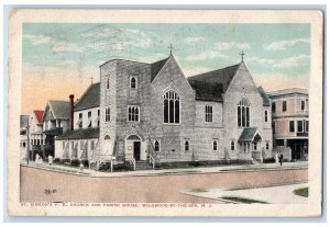 1920 St. Simeon's P.E. Church And Parish House Wildwood-By-The-Sea NJ Postcard