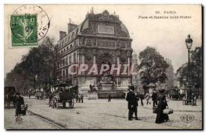 Paris - 4 - Place and Fontaine Saint Michel - Old Postcard
