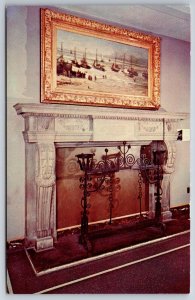 Interior~Independence Missouri~Mantel @ Harry Truman Library~Vintage Postcard