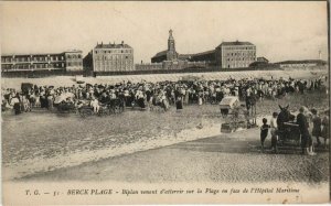 CPA BERCK-PLAGE - Biplan venant d'atterrir sur la Plage (145514)