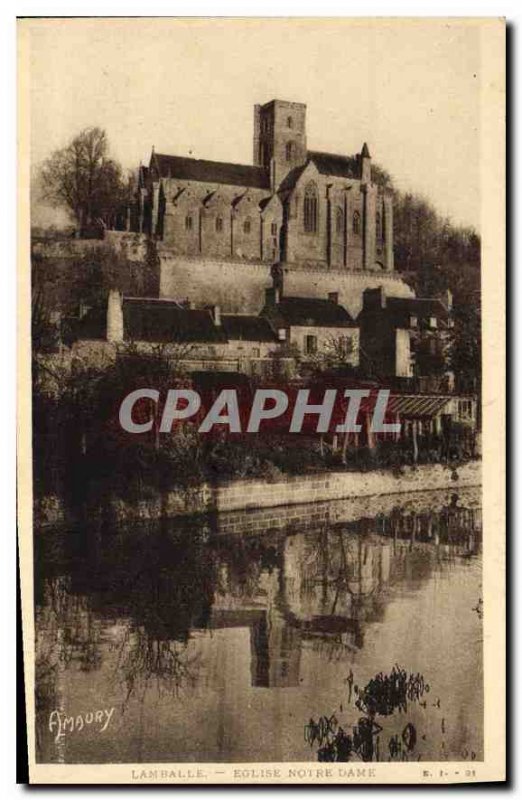 Postcard Old Lamballe Notre Dame Church