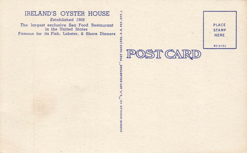 Chicago IL Lobster Grotto Restaurant Curt Teich Postcard