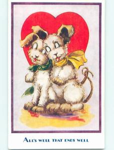 Pre-Chrome Valentine PAIR OF DOGS WITH INTERTWINED TAILS HL6269