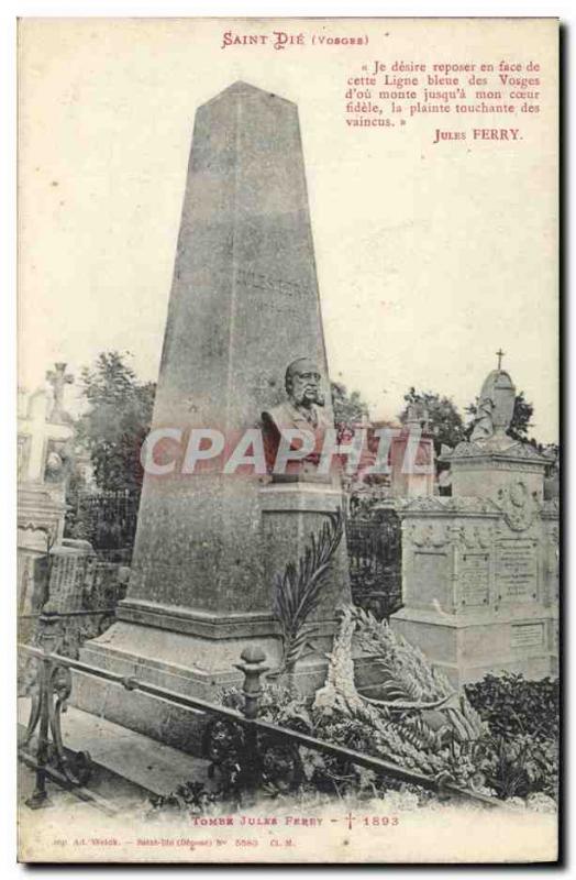 Postcard Old Saint Death Die Grave Jules Ferry