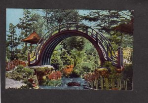 CA Wishing Bridge Oriental Garden Golden Gate San Francisco California Postcard