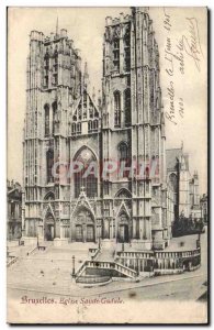 Old Postcard Belgium Bruxelles Eglise Sainte Gudule