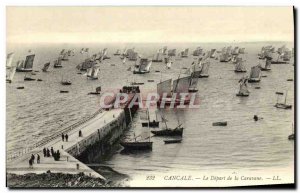 Old Postcard Cancale Le Depart Caravan Baetaux