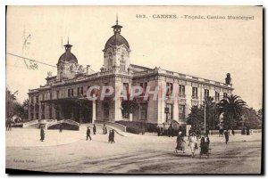 Postcard Old Cannes frontage Municipal Casino