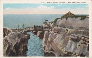California San Diego The Rustic Bridge Sunset Cliffs