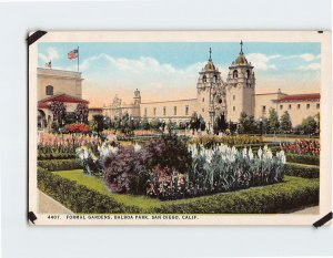 Postcard Formal Gardens Balboa Park San Diego California USA