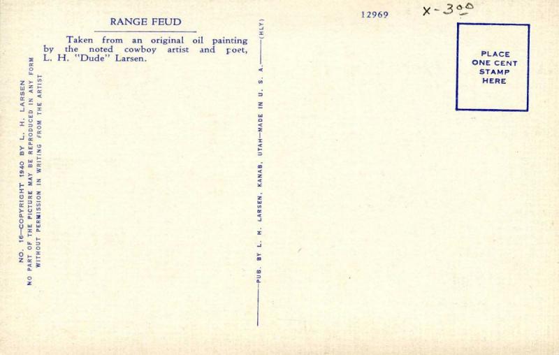 Range Feud -     Artist: L.H. (Dude) Larsen