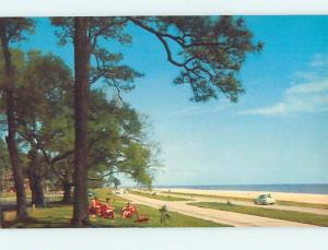 Unused Pre-1980 OLD CAR AT GULF COAST BEACH Gulfport Mississippi MS M6687@