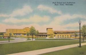 Nebraska Boys Town High School and Auditorium Curteich