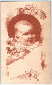 x6 LOT c1880 Cute Baby Smile Laugh Kids Play Stock Trade Cards Raise Child C30