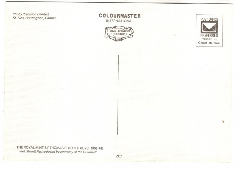 Textured Postcard, The Royal Mint, London, England