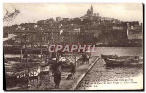 Postcard Old Port Marseille A Corner Boat