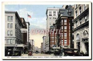 Old Postcard Boradway Looking North From Yamhill Street Portland Ore