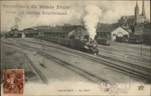 Chartres France RR Train Station c1915 Postcard