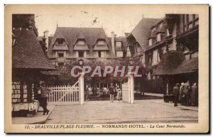 Old Postcard Deauville Beach Fleurie Normandy Hotel The Normandy Court