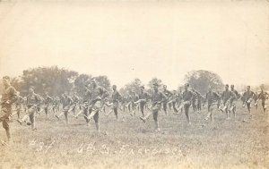 WWI 1917 RPPC Real Photo Postcard Fort Niagara NY Soldiers 6th Co Exercises