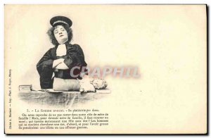 Old Postcard Fantaisie His lawyer pleading pro domo Doll