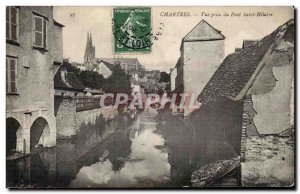 Old Postcard Chartres View from the Bridge St Hilaire