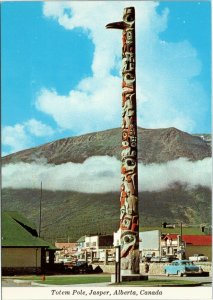 Totem Pole, Jasper, Alberta, Canada postcard