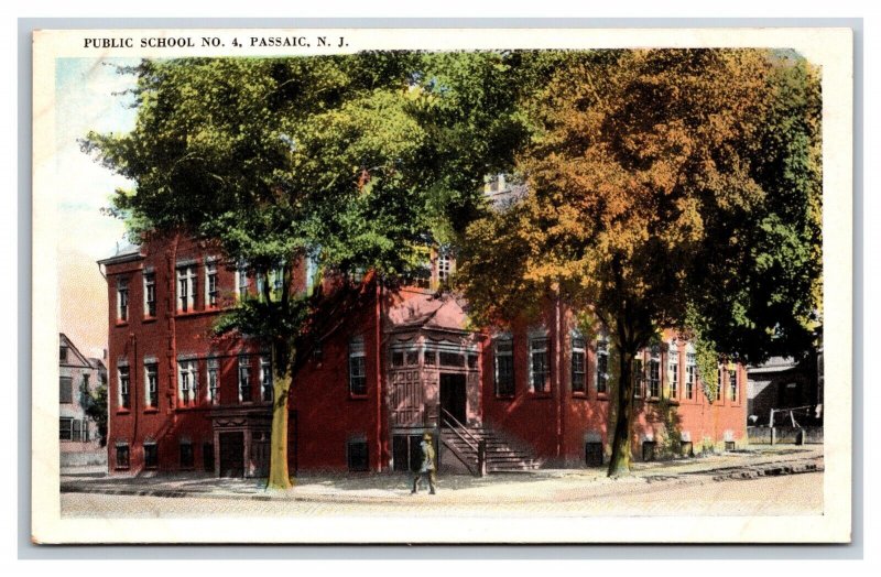 Public School No 4 Passaic New Jersey NJ UNP Unused WB Postcard V11