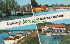 Norfolk Postcard - Wroxham,Greetings From The Norfolk Broads, Coltishall RS30042