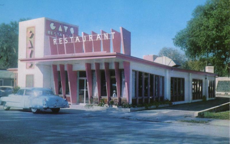 Clearwater FL Gay's Gays Restaurant Florida Old Postcard