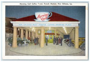 c1940s Morning Call Coffee Stand French Market New Orleans Louisiana LA Postcard