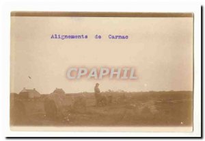 Carnac Old Postcard Photo Card Alignments of menhirs