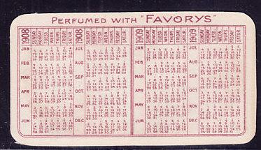 Crown Perfume Co - Parfum Favorys Pocket Calendar 1908/09