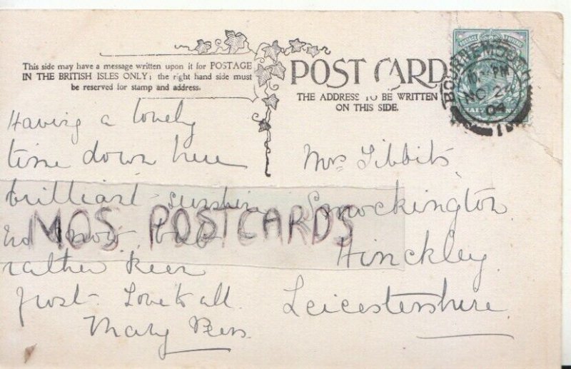 Genealogy Postcard - Tibbits? - Smockington, Hinckley, Leicestershire  Ref. R975