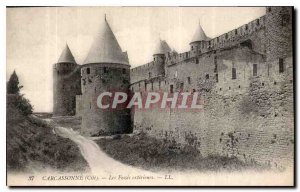 Postcard Old Carcassonne Cite Les Fosses external