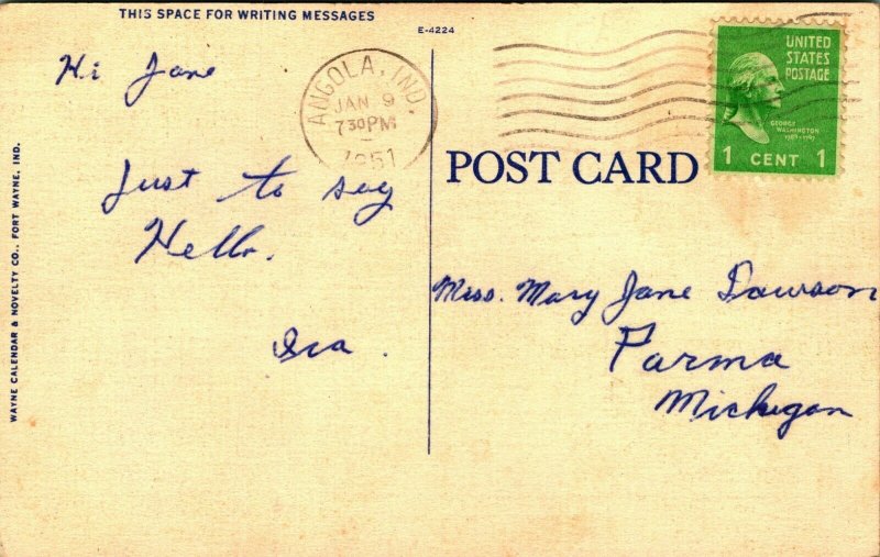 Fish Hatchery Pokagon State Park Angola IN Indiana Linen Postcard B9 United States Indiana